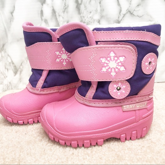 Gray Wolf Pink Toddler’s Winter Boots size 5 - Picture 4 of 10